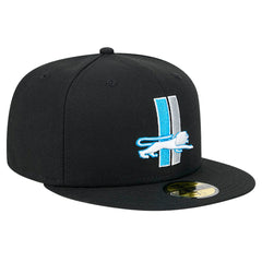 Detroit Lions New Era Omaha Throwback 59FIFTY Fitted Hat Black - NFL