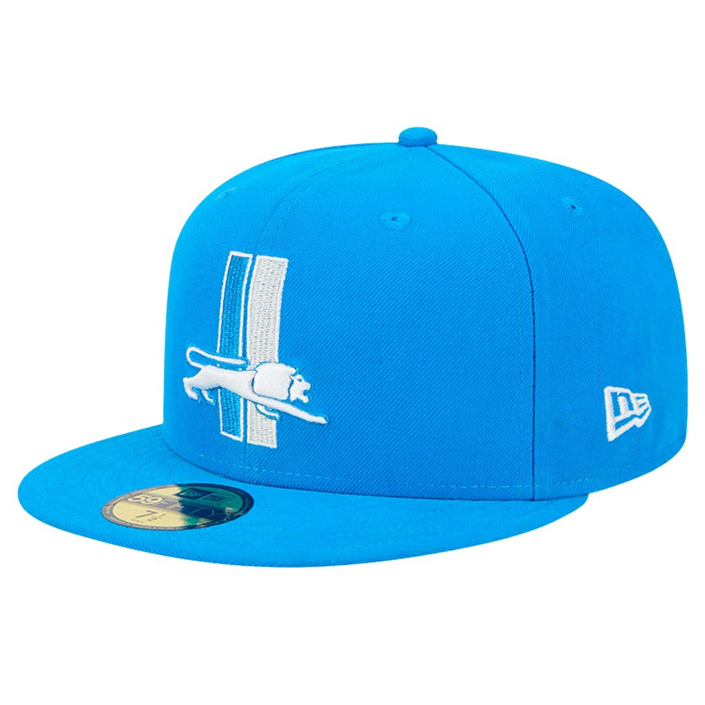 Detroit Lions New Era Omaha Throwback 59FIFTY Fitted Hat Blue - NFL