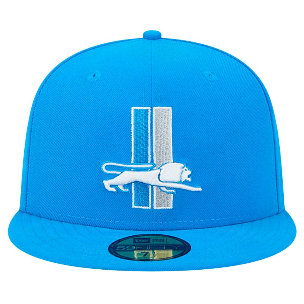 Detroit Lions New Era Omaha Throwback 59FIFTY Fitted Hat Blue - NFL
