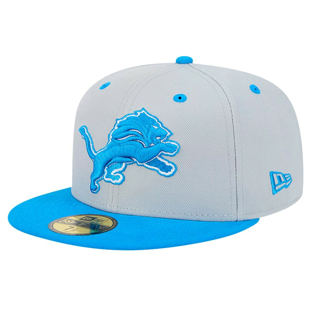 Detroit Lions New Era Flipside Two-Tone 59FIFTY Fitted Hat Gray/Blue - NFL