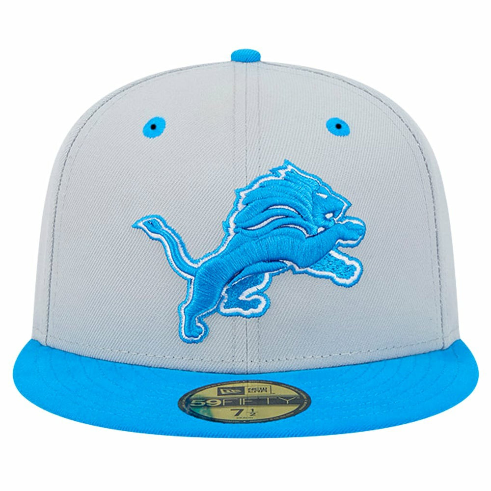 Detroit Lions New Era Flipside Two-Tone 59FIFTY Fitted Hat Gray/Blue - NFL
