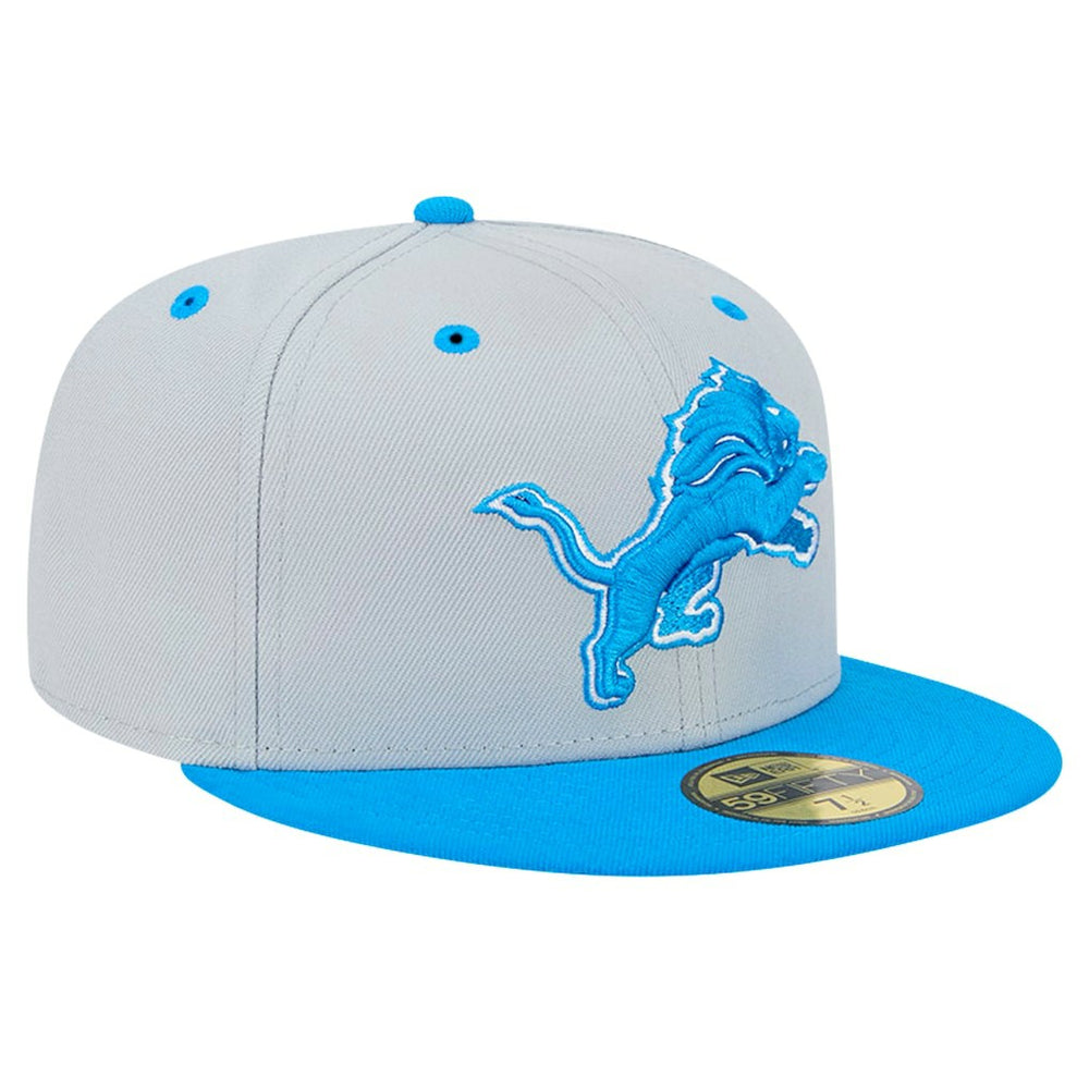Detroit Lions New Era Flipside Two-Tone 59FIFTY Fitted Hat Gray/Blue - NFL