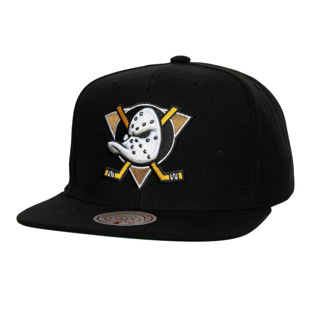 Anaheim Ducks - Mitchell & Ness Core Top Spot Snapback Hat Black