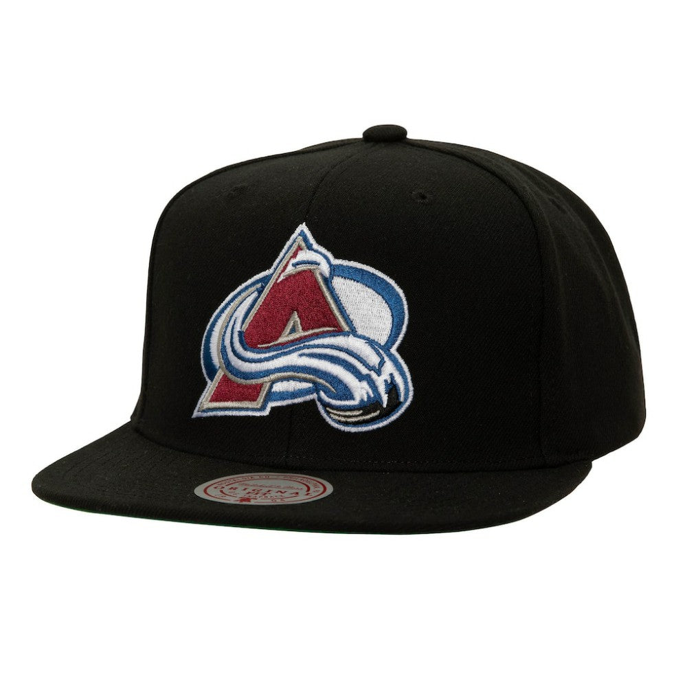 Colorado Avalanche - Mitchell & Ness Core Top Spot Snapback Hat Black