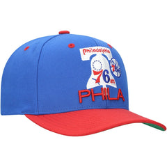 Mitchell & Ness - Philadelphia 76ers All In 2.0 Pro Crown Snapback Hat - Royal
