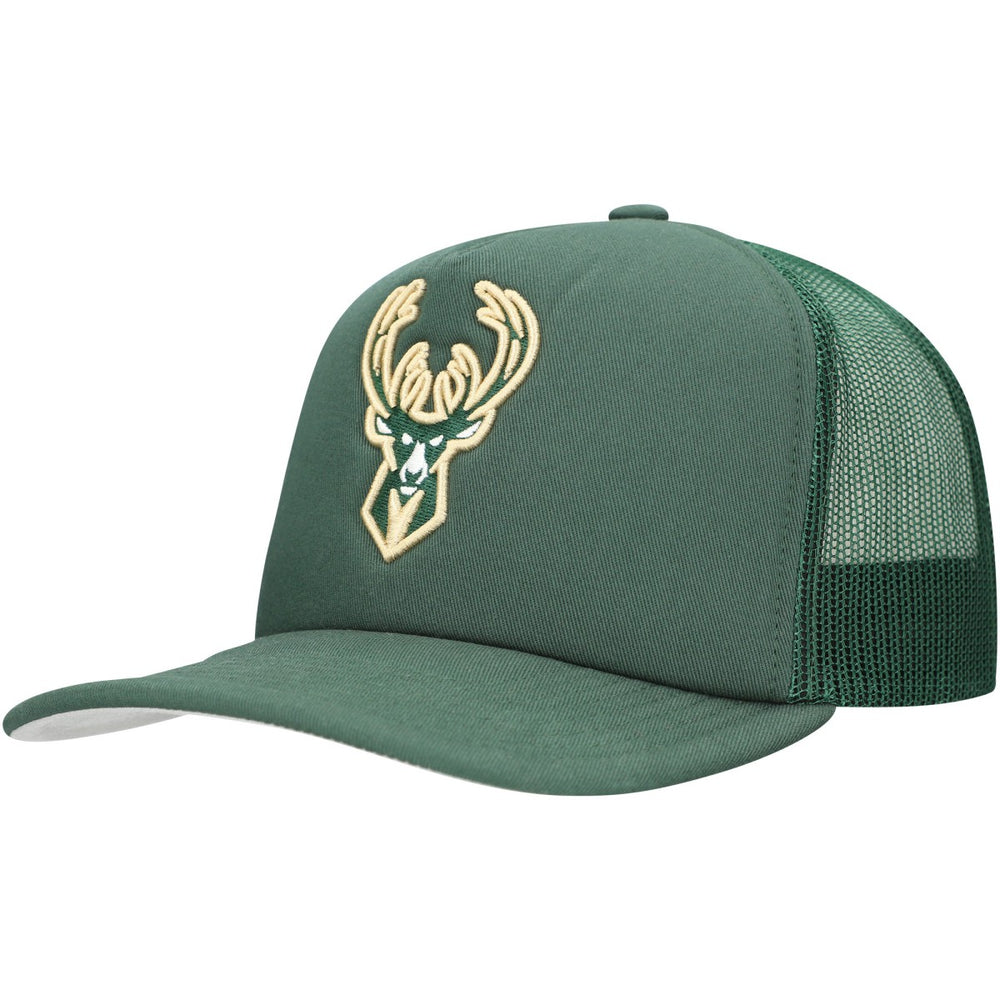 Mitchell & Ness - Milwaukee Bucks Core Evergreen OTC Trucker Adjustable Hat - Hunter Green