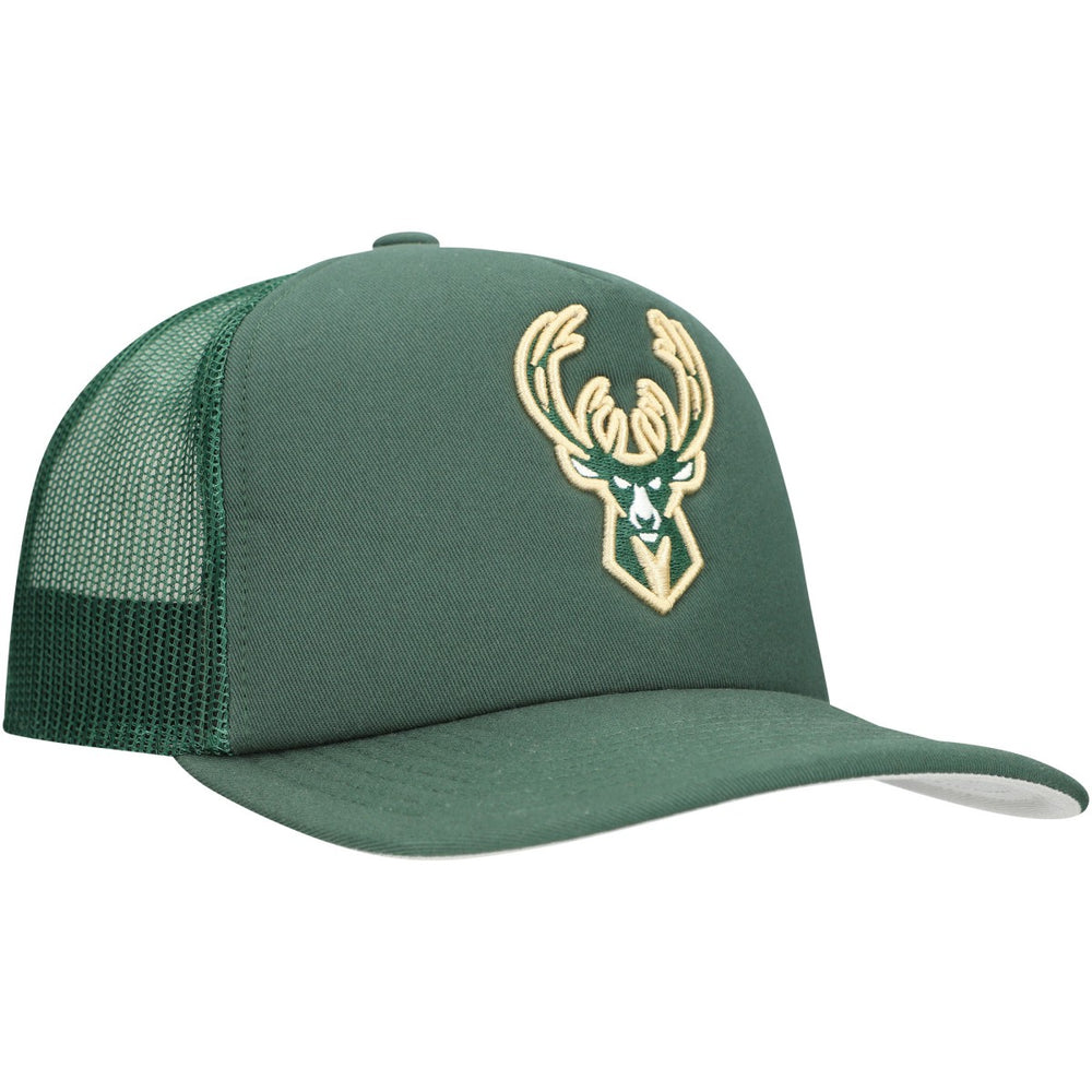 Mitchell & Ness - Milwaukee Bucks Core Evergreen OTC Trucker Adjustable Hat - Hunter Green