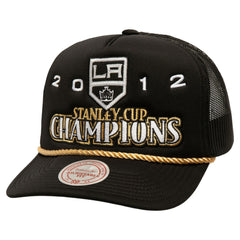 Los Angeles Kings - Mitchell & Ness SOUL Collection Golden Stanley Cup Champions Trucker Adjustable Hat Black