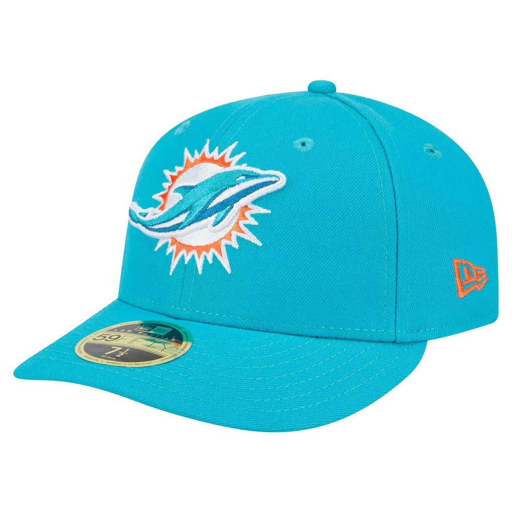 Miami Dolphins New Era Omaha Low Profile 59FIFTY Fitted Hat Aqua - NFL