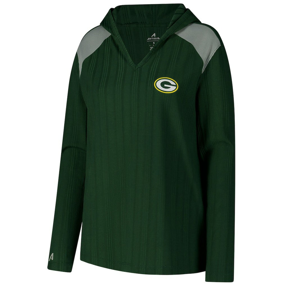 Green Bay Packers Antigua Women's Opulent Long Sleeve Hoodie T-Shirt Green - NFL