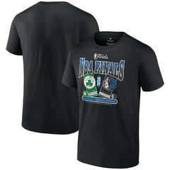 Fanatics - Boston Celtics vs. Dallas Mavericks 2024 NBA Finals Matchup Drive To The Basket T-Shirt - Black