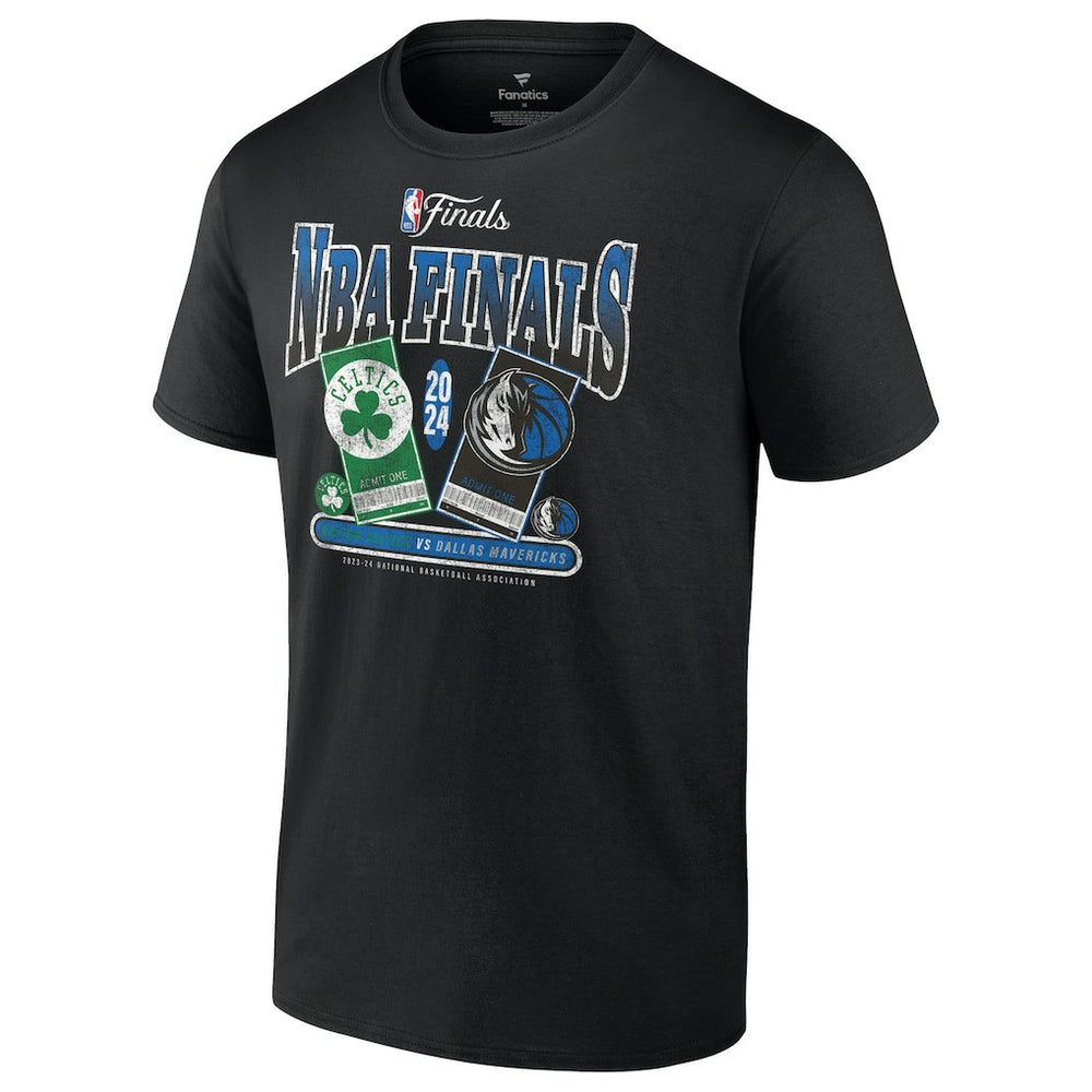Fanatics - Boston Celtics vs. Dallas Mavericks 2024 NBA Finals Matchup Drive To The Basket T-Shirt - Black