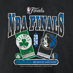 Fanatics - Boston Celtics vs. Dallas Mavericks 2024 NBA Finals Matchup Drive To The Basket T-Shirt - Black