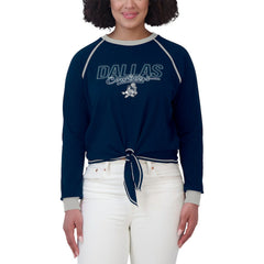 Dallas Cowboys WEAR by Erin Andrews Women's Tie-Front Long Sleeve T-Shirt Navy - NFL