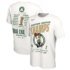 Nike - Boston Celtics 2024 NBA Finals Champions Celebration Roster T-Shirt - White