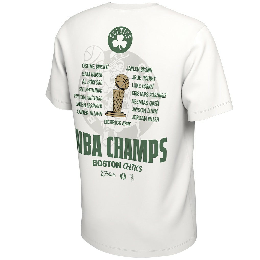 Nike - Boston Celtics 2024 NBA Finals Champions Celebration Roster T-Shirt - White