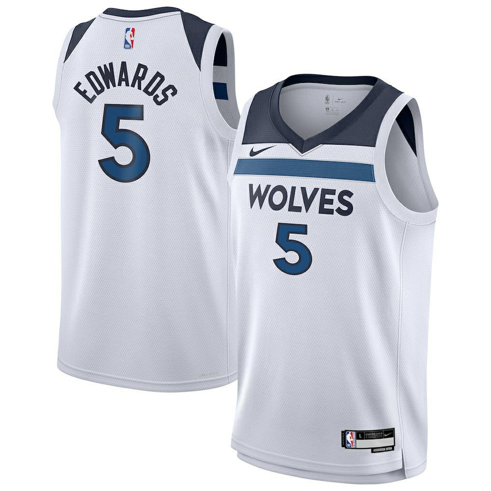 Nike - Anthony Edwards Minnesota Timberwolves Youth Swingman Jersey - Association Edition - White