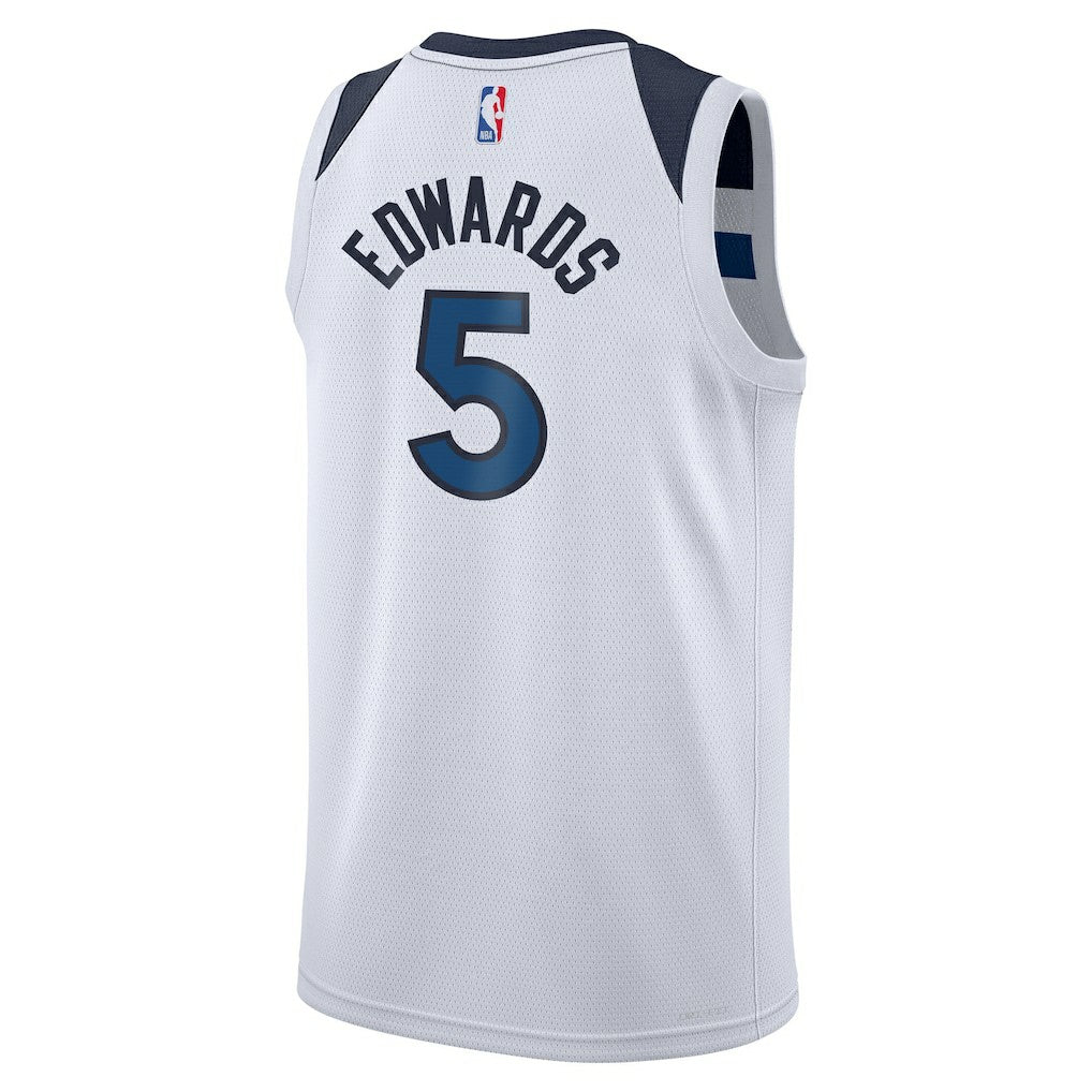Nike - Anthony Edwards Minnesota Timberwolves Youth Swingman Jersey - Association Edition - White