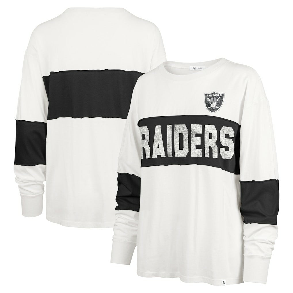 Las Vegas Raiders '47 Women's Clubhouse Pride Taylor Long Sleeve T-Shirt Cream - 47 brand