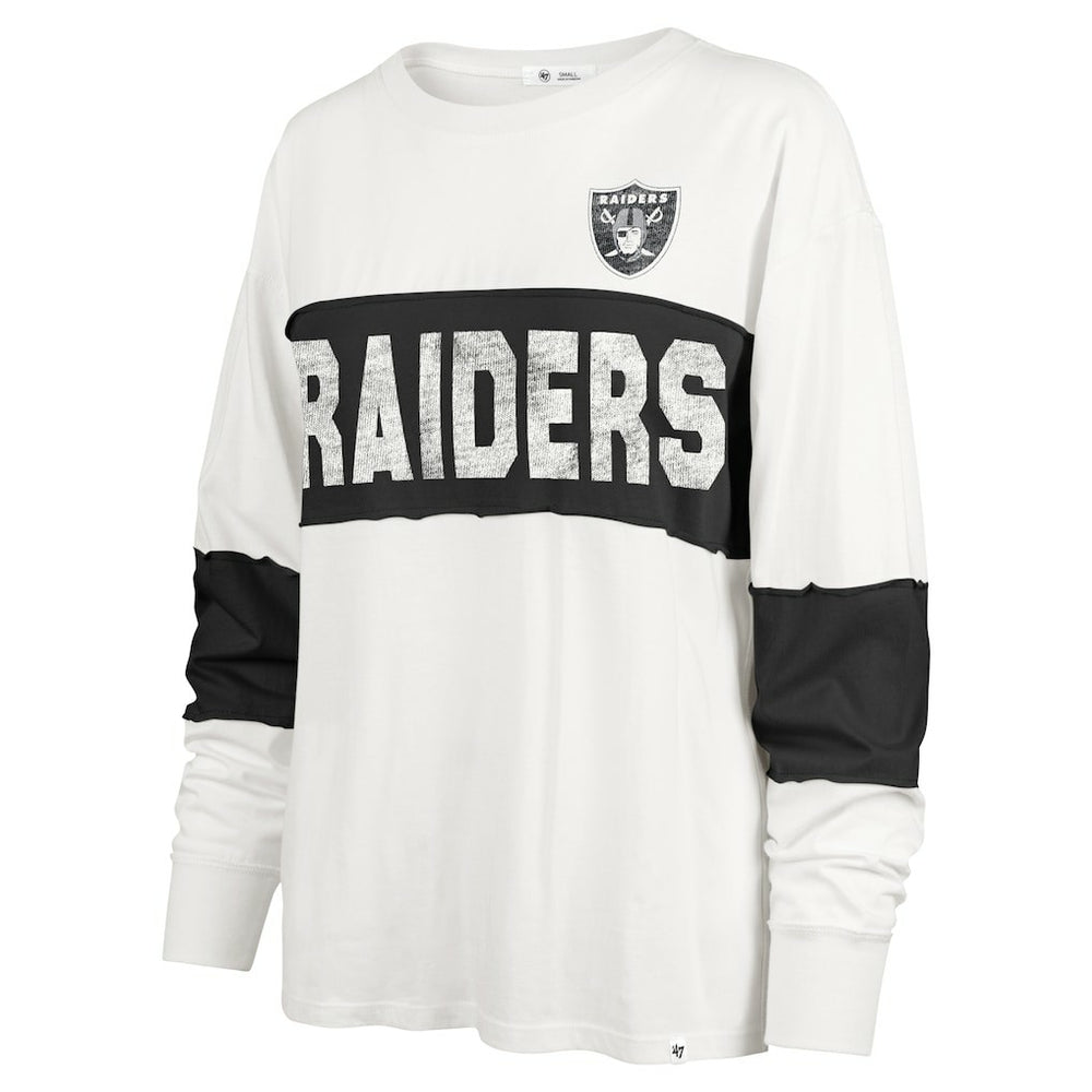 Las Vegas Raiders '47 Women's Clubhouse Pride Taylor Long Sleeve T-Shirt Cream - 47 brand