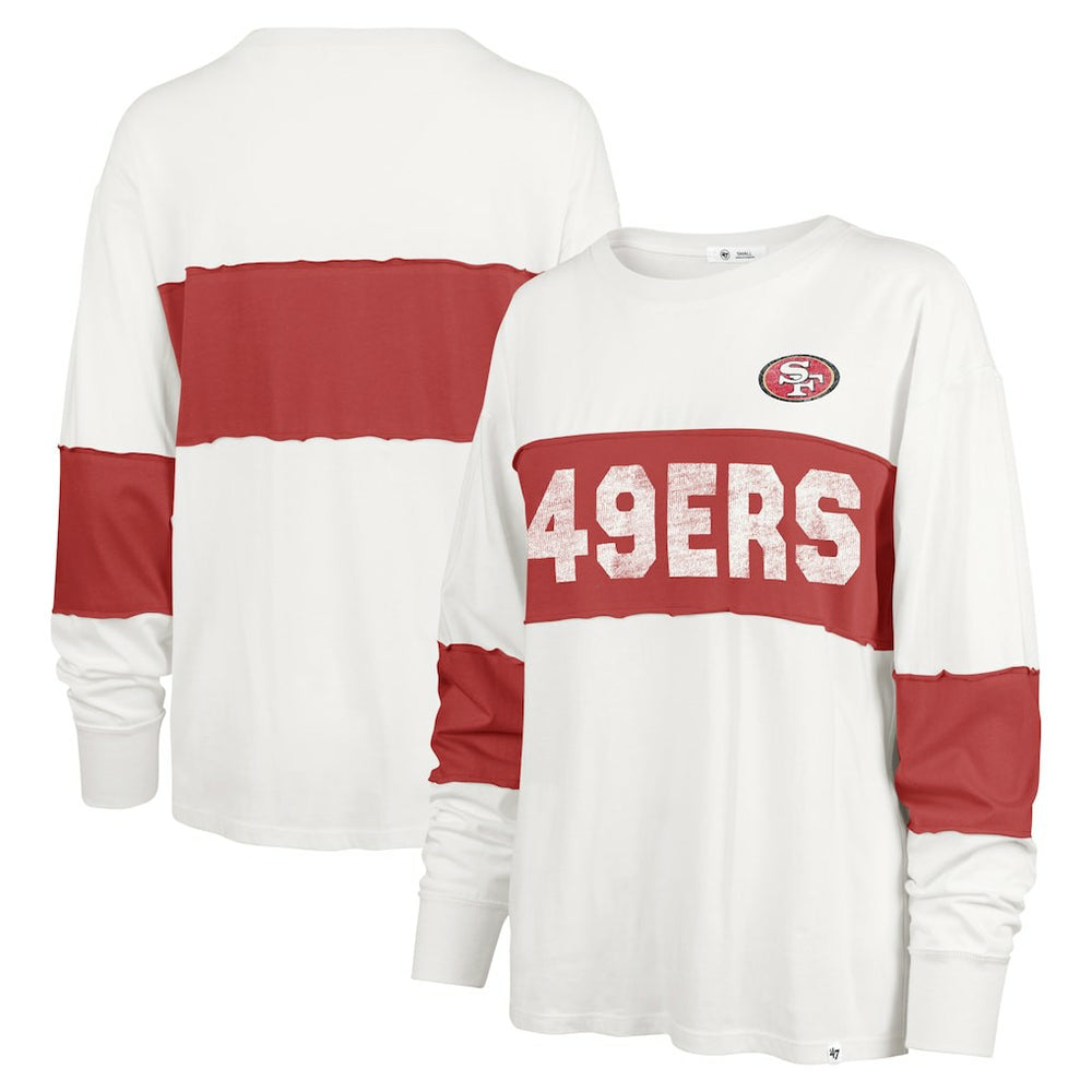 San Francisco 49ers '47 Women's Clubhouse Pride Taylor Long Sleeve T-Shirt Cream - 47 brand
