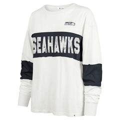 Seattle Seahawks '47 Women's Clubhouse Pride Taylor Long Sleeve T-Shirt Cream - 47 brand