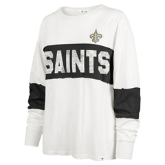 New Orleans Saints '47 Women's Clubhouse Pride Taylor Long Sleeve T-Shirt Cream - 47 brand