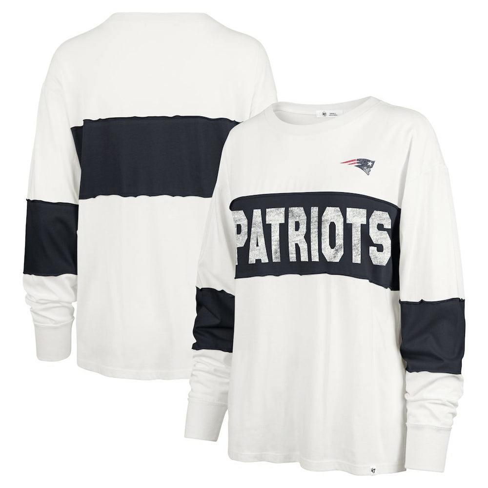 New England Patriots '47 Women's Clubhouse Pride Taylor Long Sleeve T-Shirt Cream - 47 brand