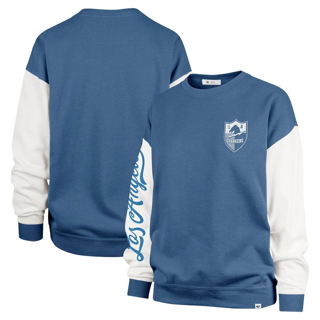 Los Angeles Chargers '47 Women's Double Header Rise Andie Pullover Sweatshirt Powder Blue - 47 brand