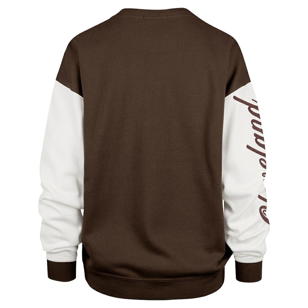 Cleveland Browns '47 Women's Double Header Rise Andie Pullover Sweatshirt Brown - 47 brand