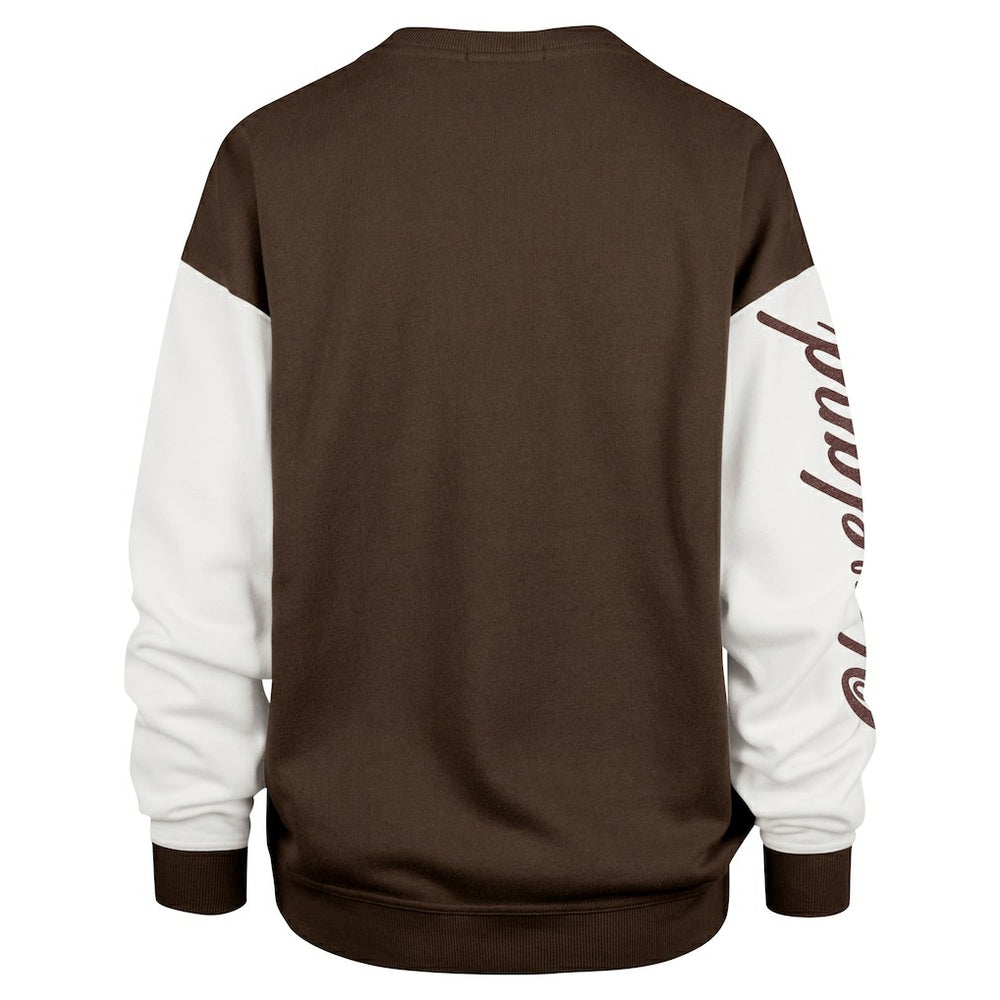 Cleveland Browns '47 Women's Double Header Rise Andie Pullover Sweatshirt Brown - 47 brand