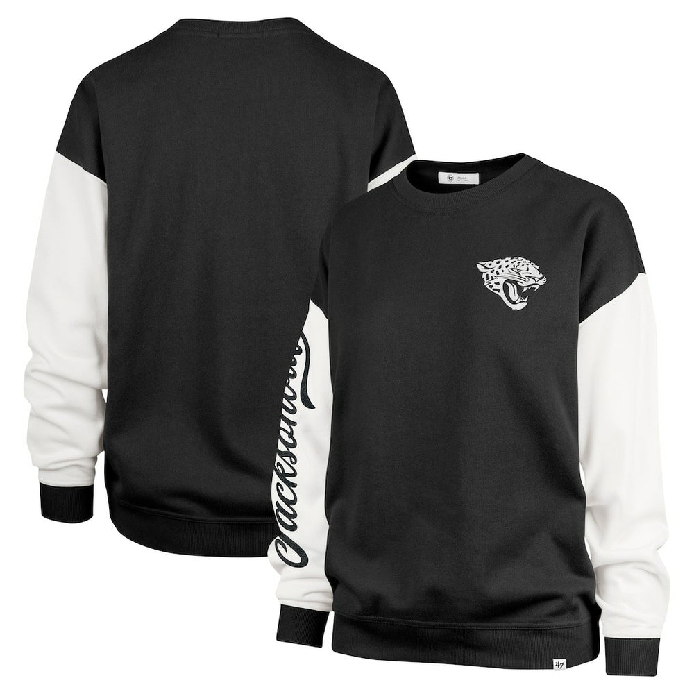 Jacksonville Jaguars '47 Women's Double Header Rise Andie Pullover Sweatshirt Black - 47 brand