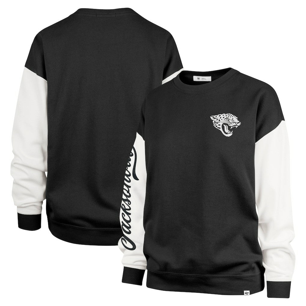 Jacksonville Jaguars '47 Women's Double Header Rise Andie Pullover Sweatshirt Black - 47 brand