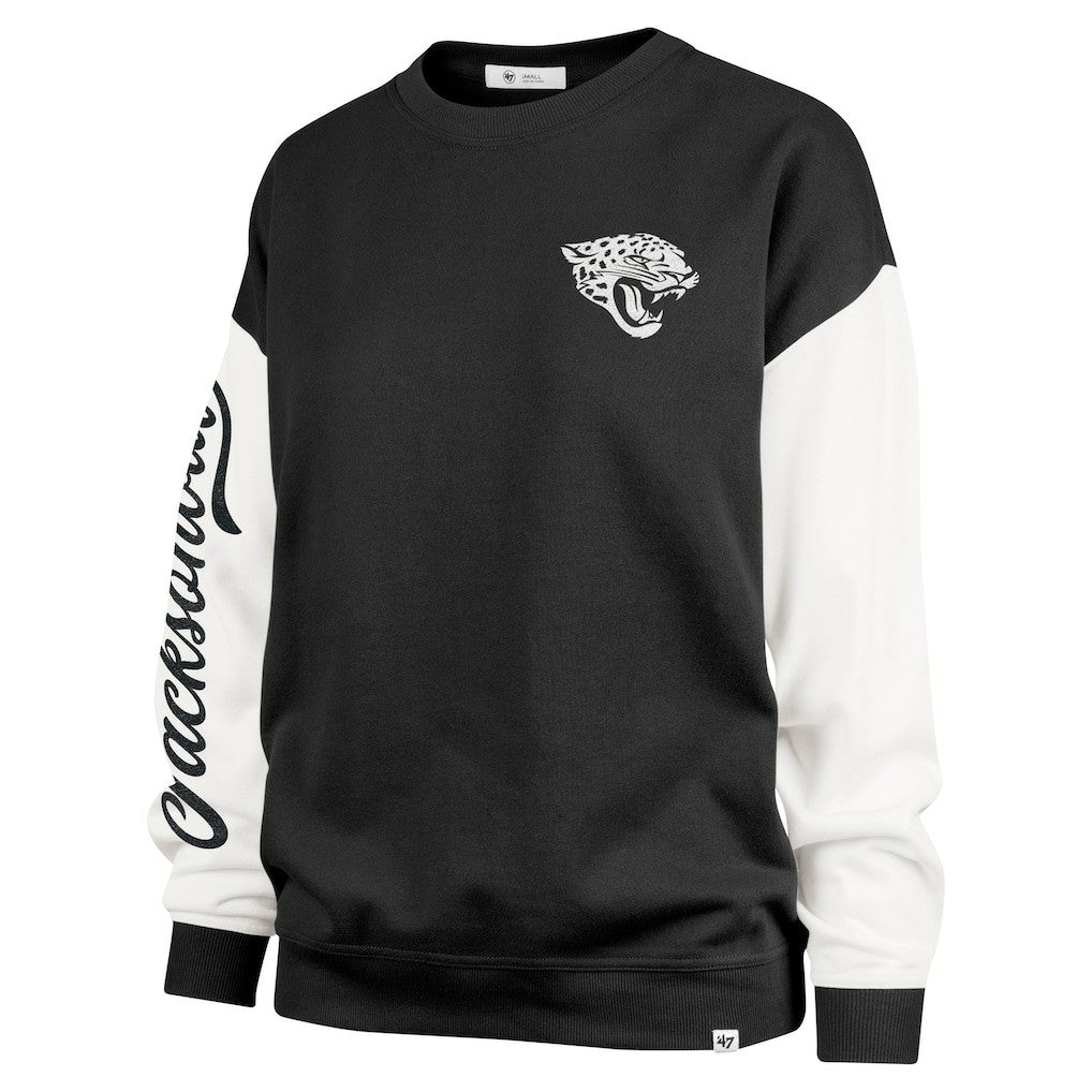 Jacksonville Jaguars '47 Women's Double Header Rise Andie Pullover Sweatshirt Black - 47 brand