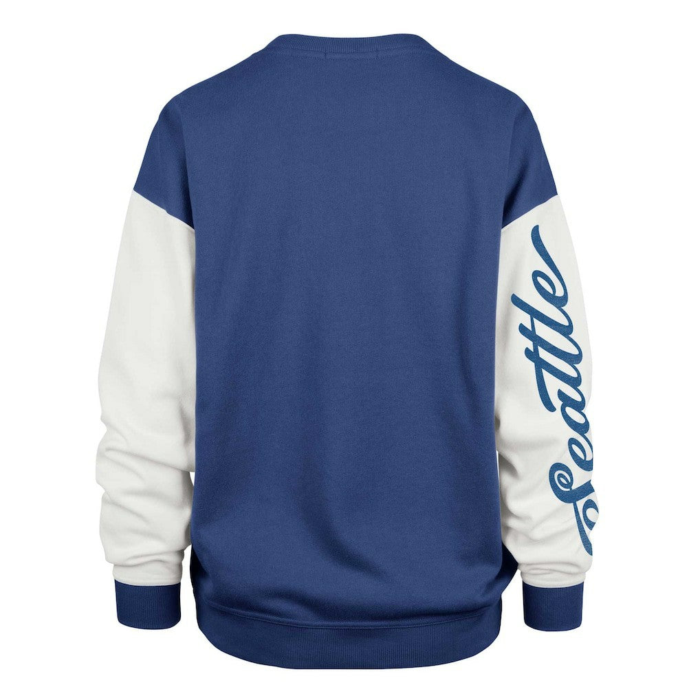 Seattle Seahawks '47 Women's Double Header Rise Andie Pullover Sweatshirt College Navy - 47 brand