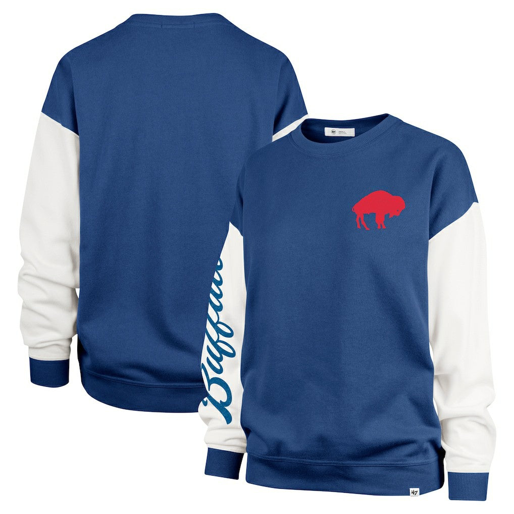 Buffalo Bills '47 Women's Double Header Rise Andie Pullover Sweatshirt Royal - 47 brand