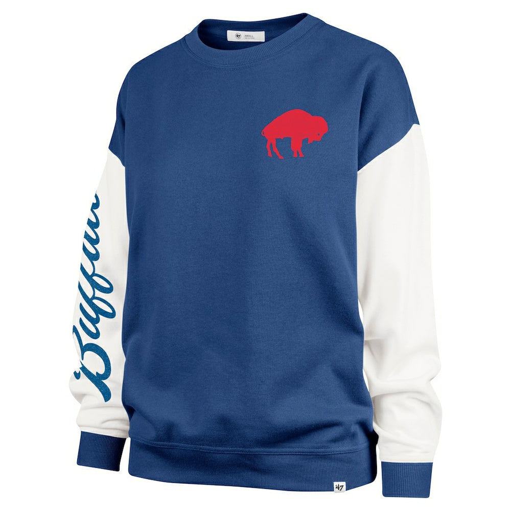 Buffalo Bills '47 Women's Double Header Rise Andie Pullover Sweatshirt Royal - 47 brand