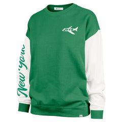 New York Jets '47 Women's Double Header Rise Andie Pullover Sweatshirt Green - 47 brand