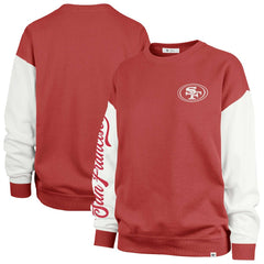 San Francisco 49ers '47 Women's Double Header Rise Andie Pullover Sweatshirt Scarlet - 47 brand