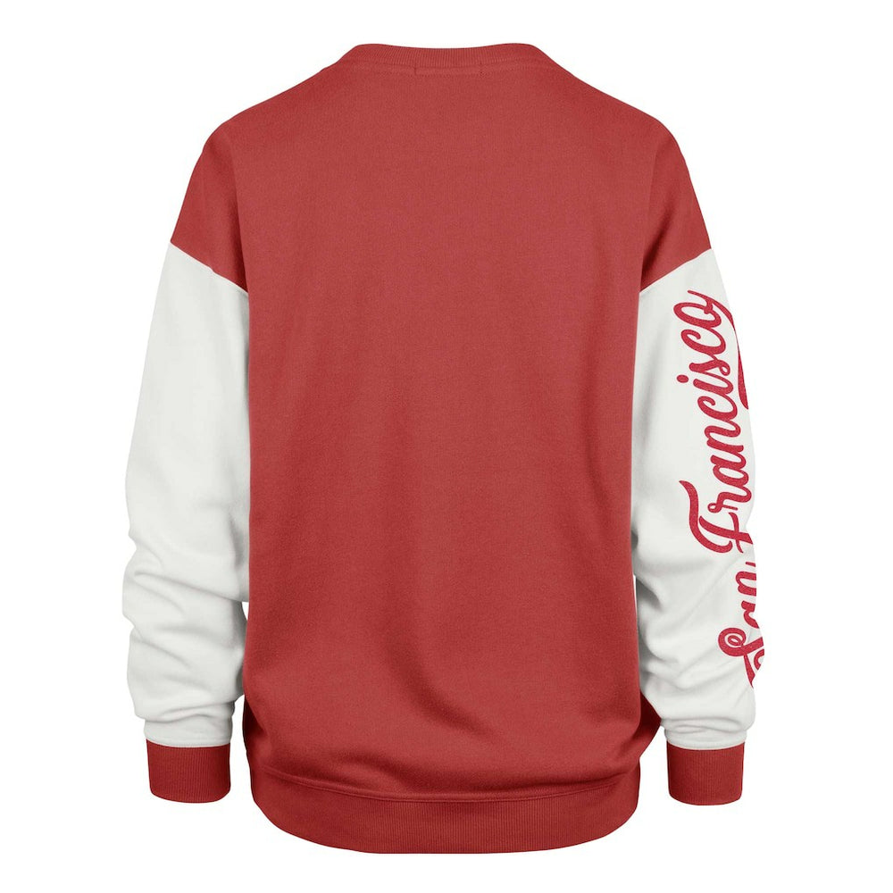 San Francisco 49ers '47 Women's Double Header Rise Andie Pullover Sweatshirt Scarlet - 47 brand