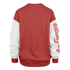 San Francisco 49ers '47 Women's Double Header Rise Andie Pullover Sweatshirt Scarlet - 47 brand