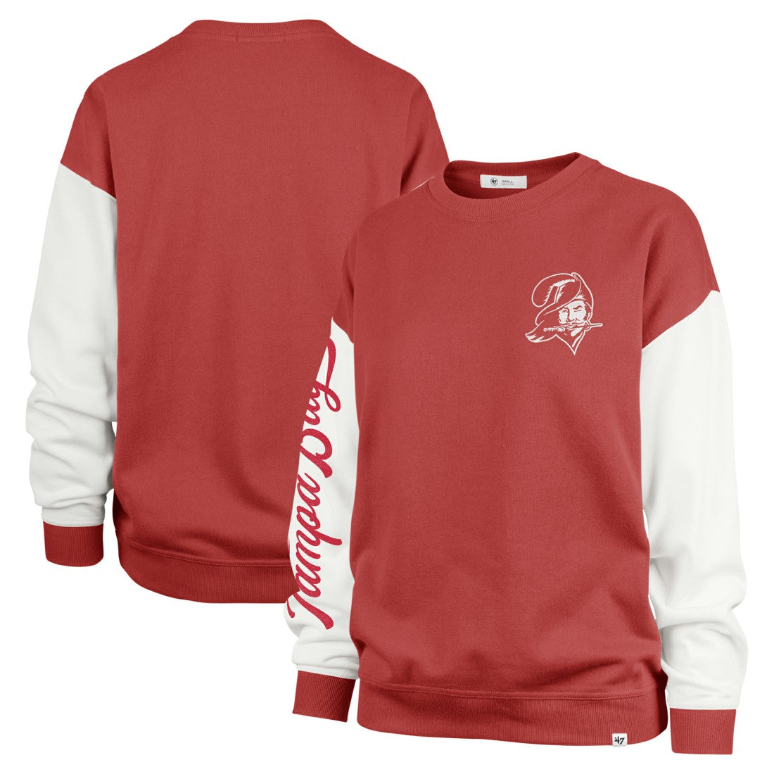Tampa Bay Buccaneers '47 Women's Double Header Rise Andie Pullover Sweatshirt Red - 47 brand