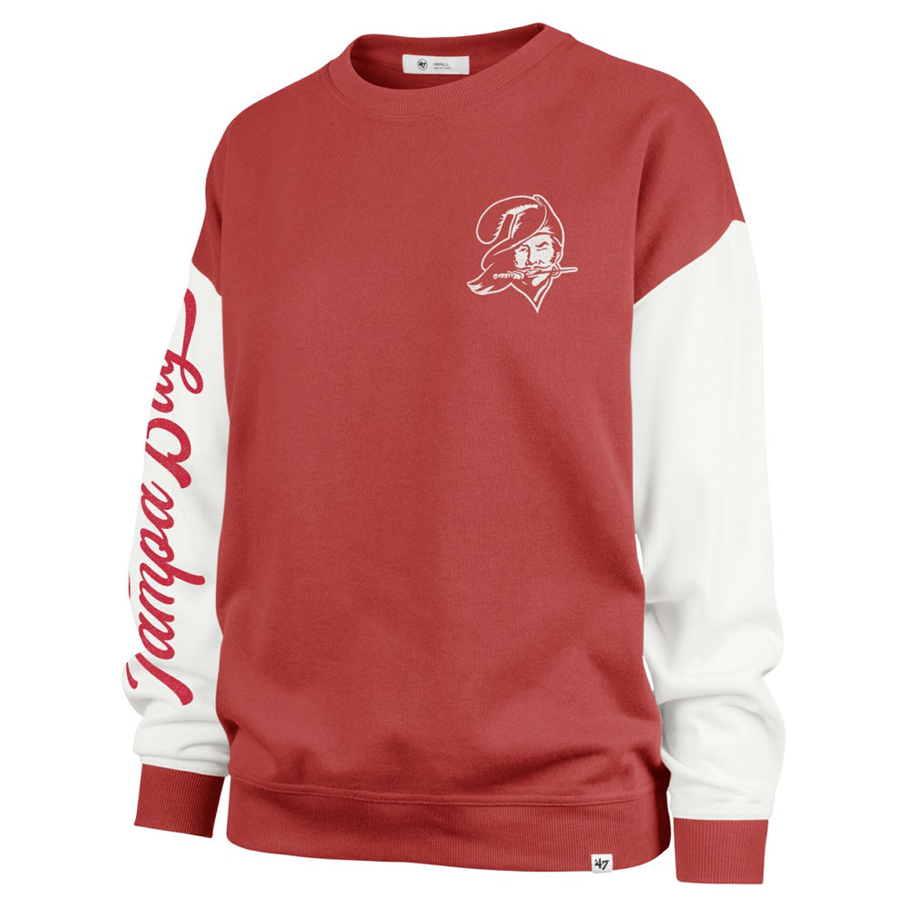 Tampa Bay Buccaneers '47 Women's Double Header Rise Andie Pullover Sweatshirt Red - 47 brand