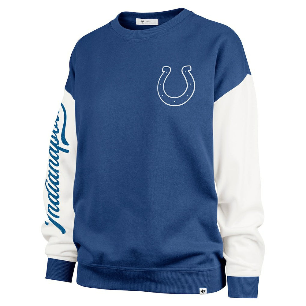 Indianapolis Colts '47 Women's Double Header Rise Andie Pullover Sweatshirt Royal - 47 brand