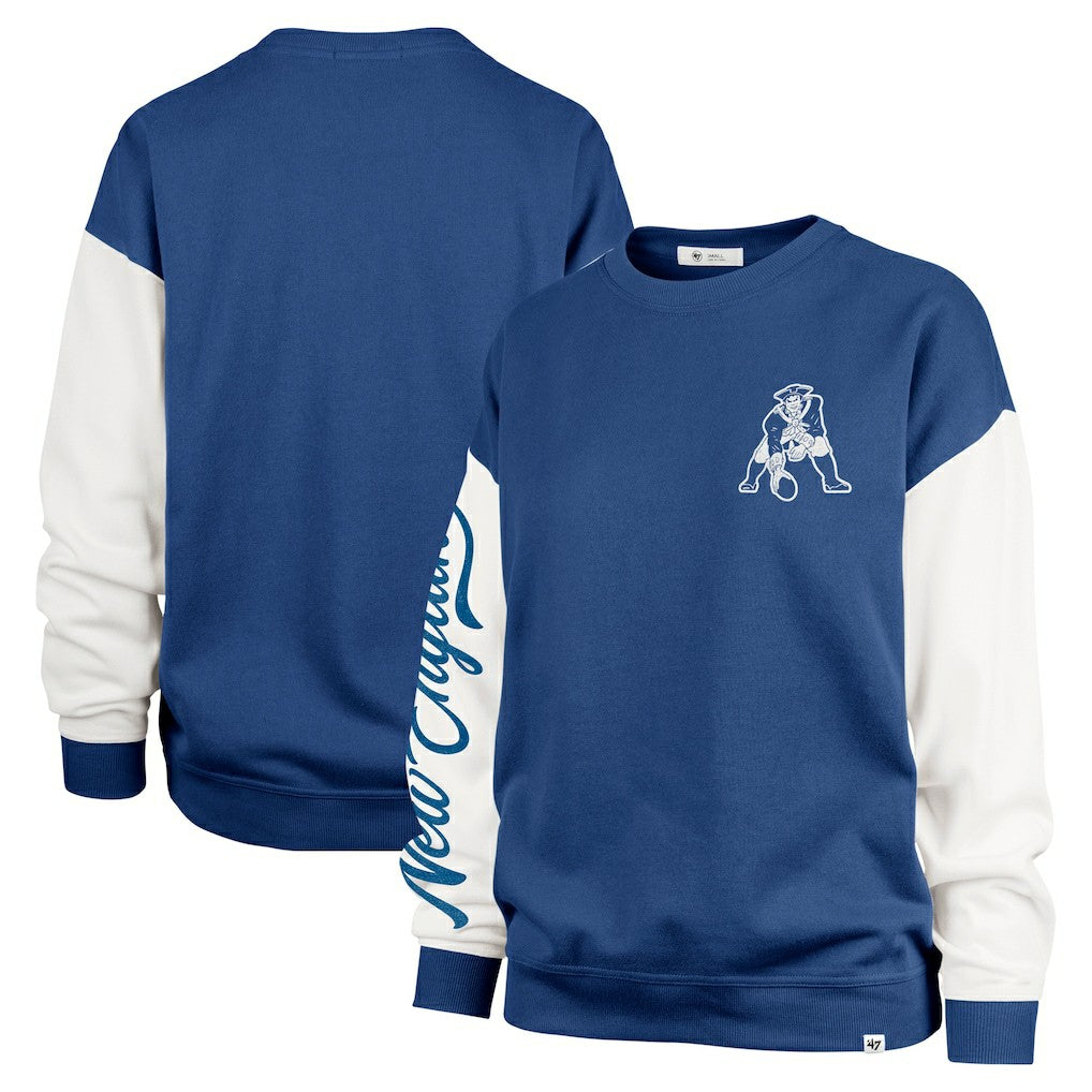 New England Patriots '47 Women's Double Header Rise Andie Pullover Sweatshirt Navy - 47 brand