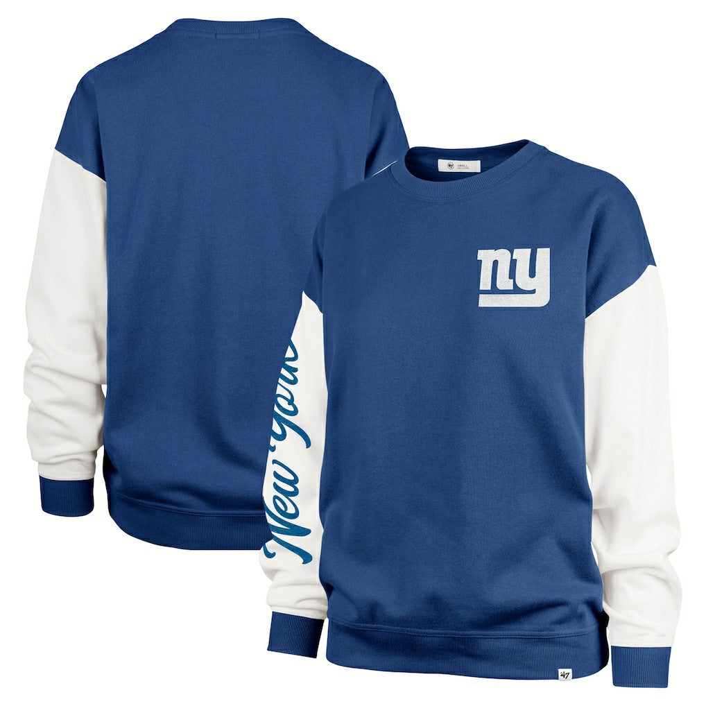 New York Giants '47 Women's Double Header Rise Andie Pullover Sweatshirt Royal - 47 brand