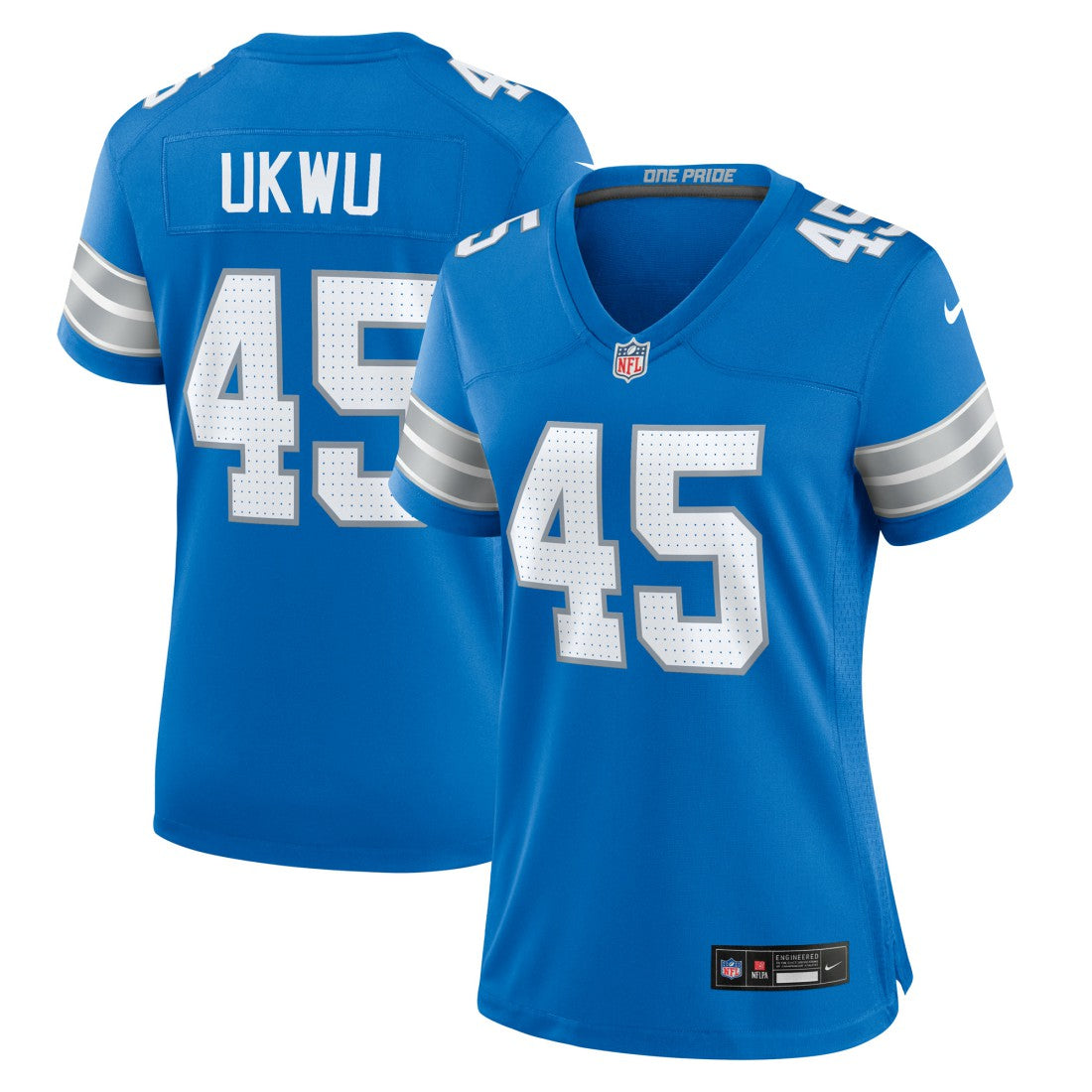 Isaac Ukwu Detroit Lions Women's Game Jersey Blue - Nike