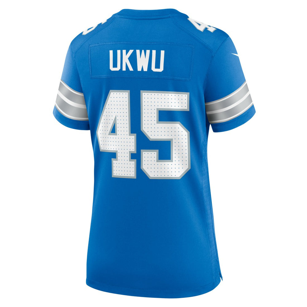 Isaac Ukwu Detroit Lions Women's Game Jersey Blue - Nike