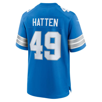 Hogan Hatten Detroit Lions Game Jersey - Blue | NFL Jerseys