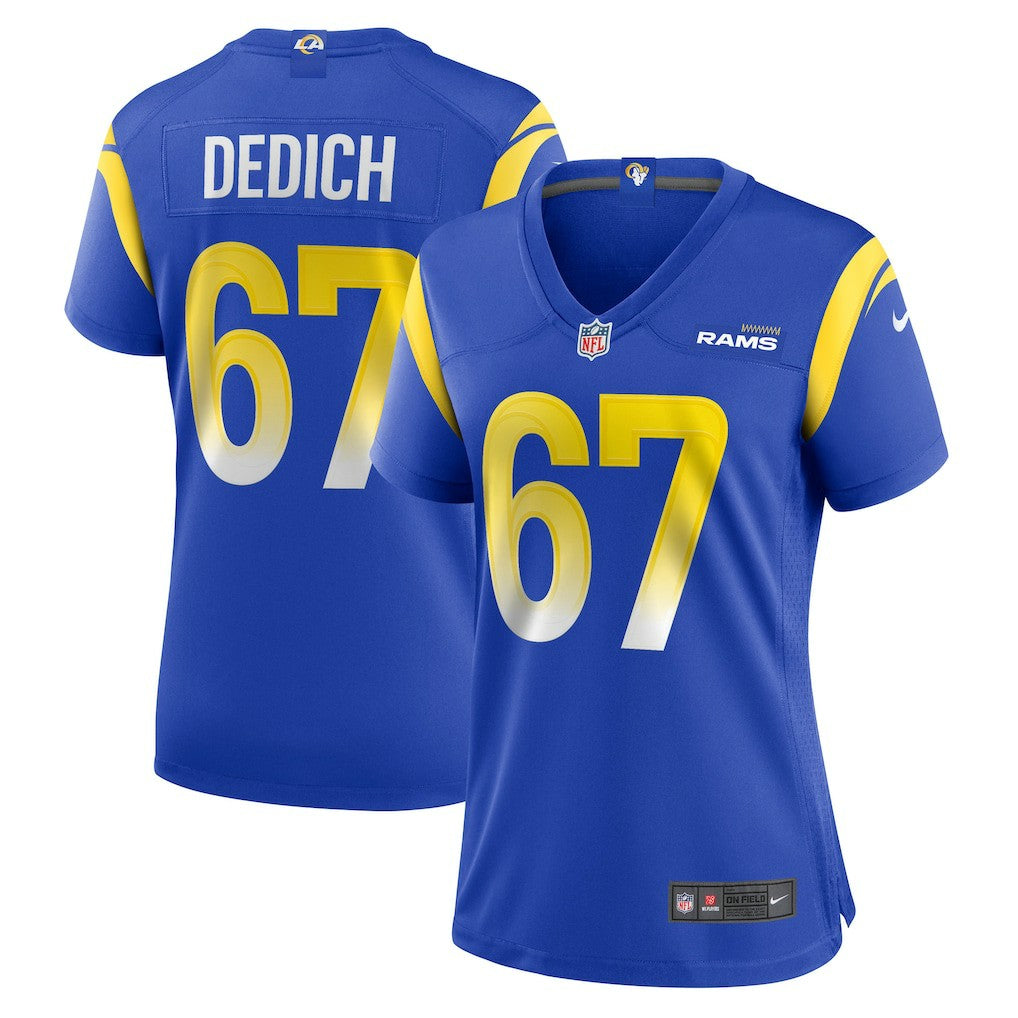 Justin Dedich Los Angeles Rams Women's Game Jersey Royal - Nike